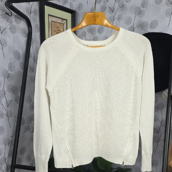 Athleta White Varsity Sweater - Picture 3 of 9